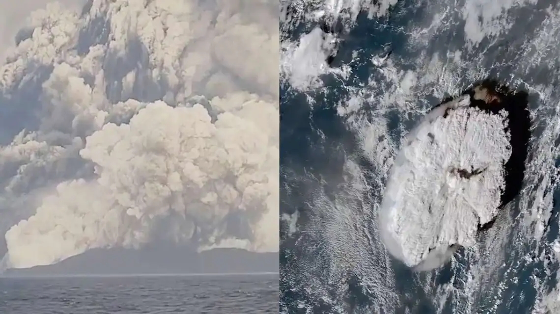 <b>汤加海底火山再次大喷发</b>